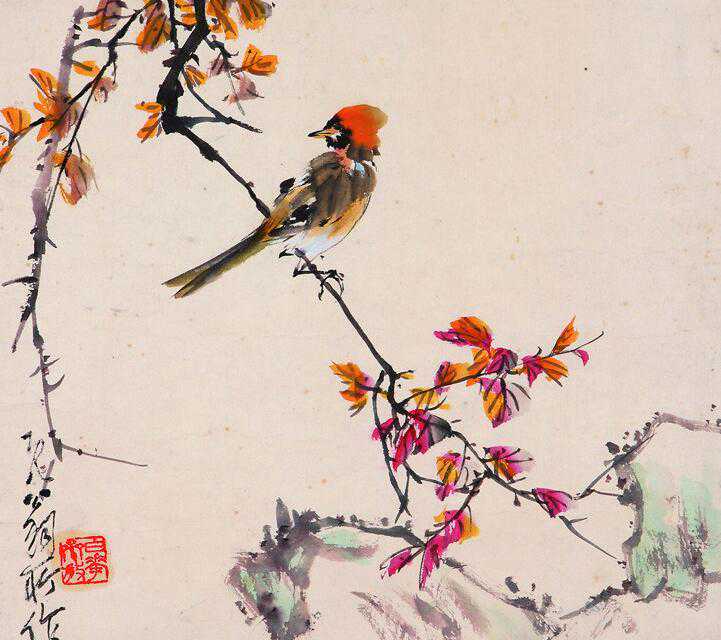 刘既明国画花鸟作品