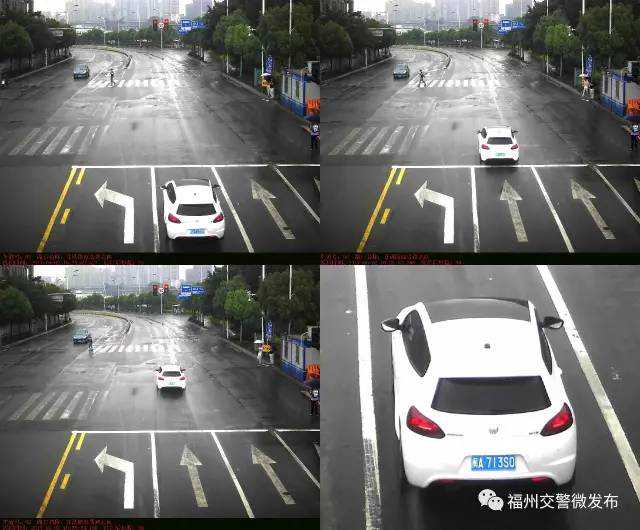 福州市150辆机动车闯红灯违法行为曝光