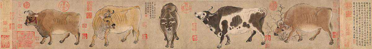 临摹的都这么贵！国宝《五牛图》拍卖会有多少个零？