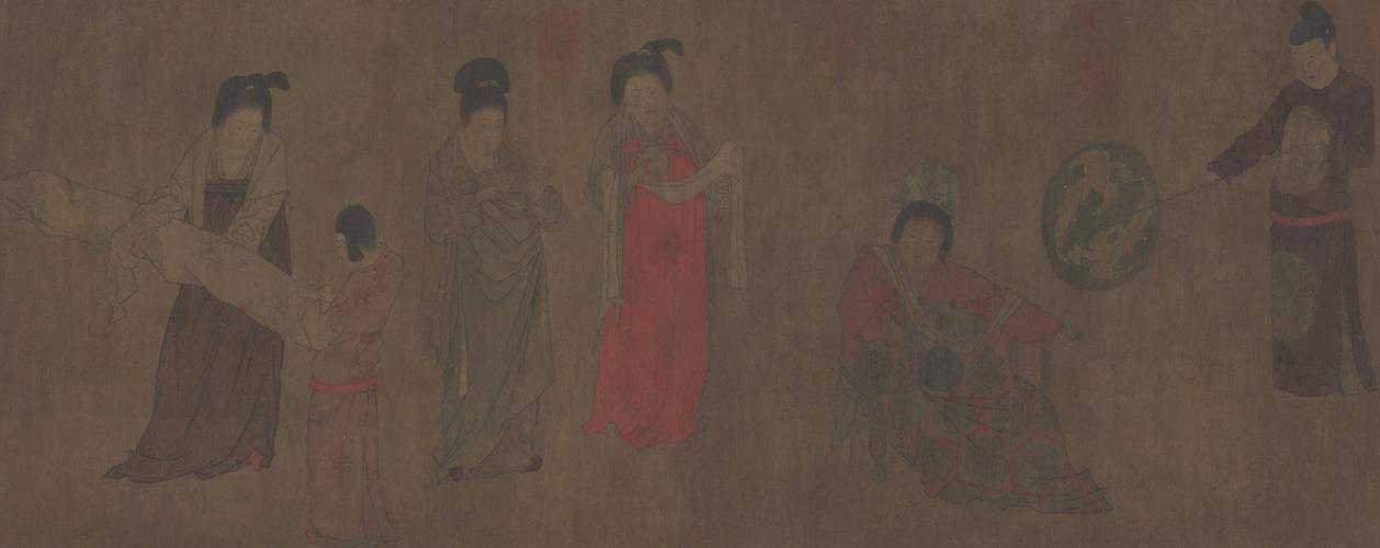 故宫藏画里的“她”：或乘鸾，或理妆，或听阮，或奏乐