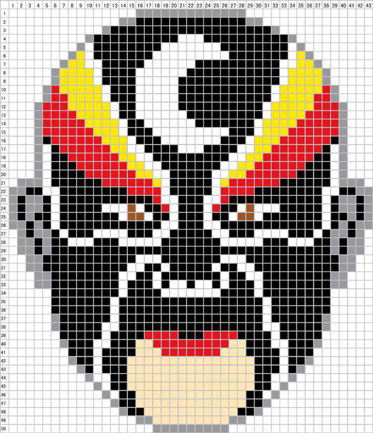 25张京剧脸谱像素图，非常好看，绣在衣服上也很美！收藏了